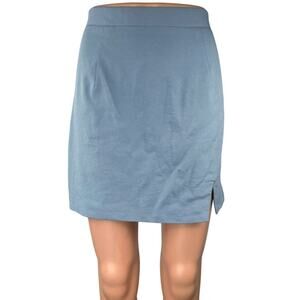 Princess Polly Women's Blue High Waist Casual Slit Mini Straight Pencil Skirt 8